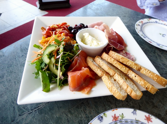 Lunch!  An antipasto plate.