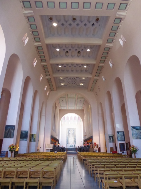 The cathedral is huge.