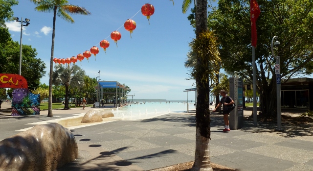 The Lagoon is a man-made inlet and swimming pool in downtown Cairns!