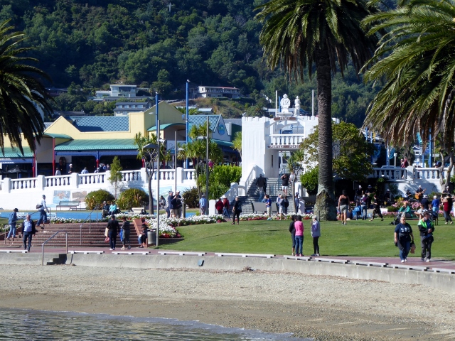 We entered the city along the beach.