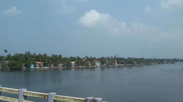 We pass over the Periyar River.