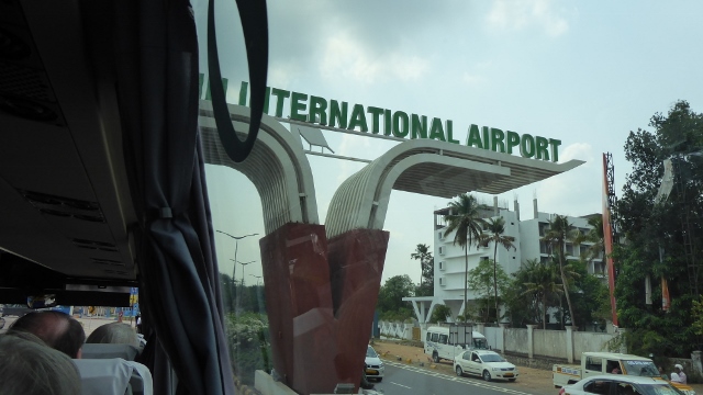 Finally, we arrive at the Cochin International Airport.