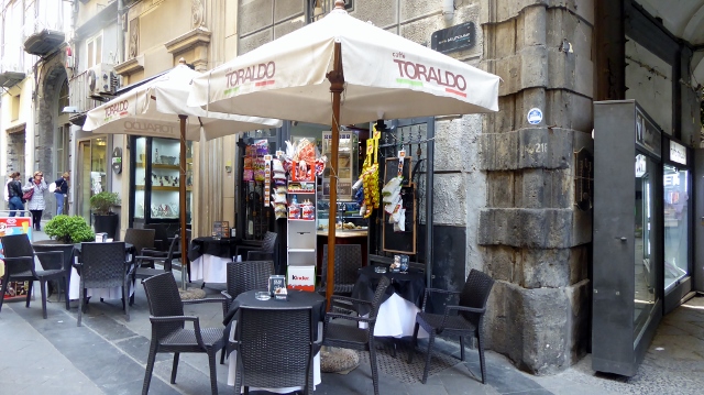 The cafes in Naples pop up  everywhere!  One can never be thirsty!
