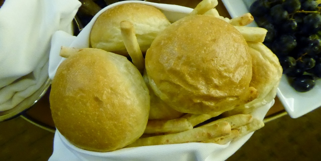 It goes well with crusty bread, baugettes, or even bread sticks!