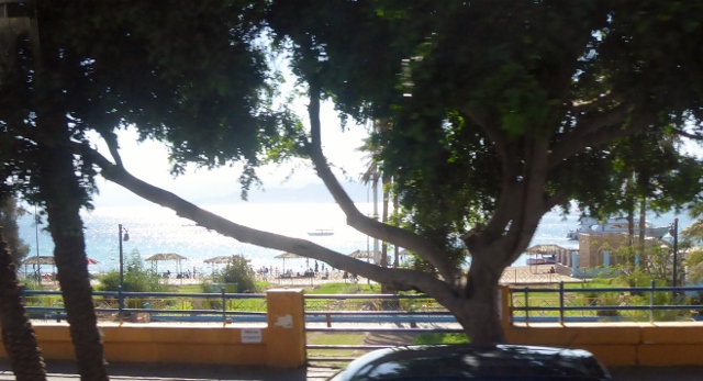 As we shuttle back to the ship, we pass the Public Beach.  Looks inviting!