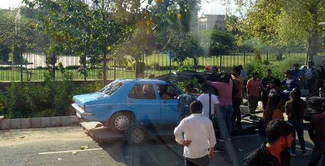 We pass the filming of a Bollywood movie!