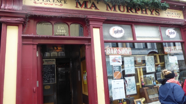 We visited Ma Muphy's Pub and shop.
