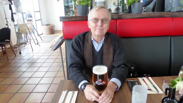 Roger chose a Carlsberg Beer for his afternoon libation.