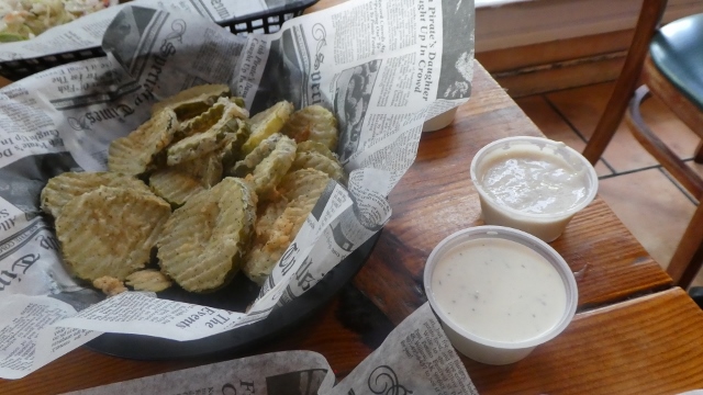 We began with Fried Pickles accompanied with Horseradish and Ranch Dressing.