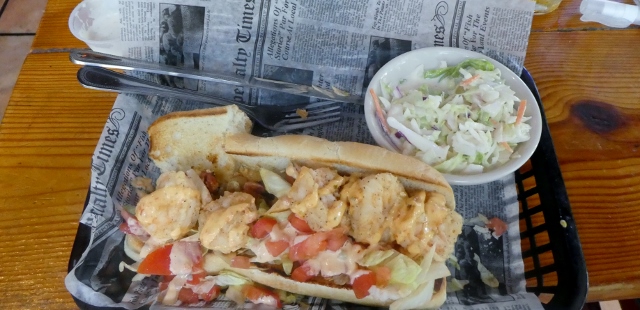Rog had the Shrimp Po'boy Sandwich.