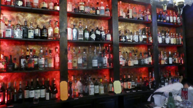 As we were leaving, I took a quick photo of the extensive bar.