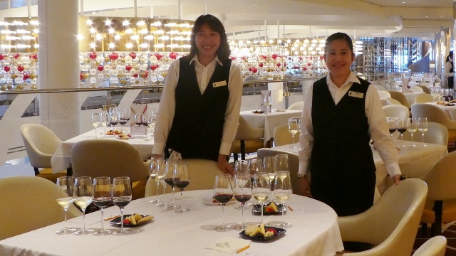 Wine tasting in the Main Dining Room