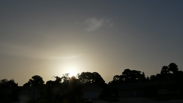 By Sunday morning, the dust was creating a flat sea of haze.